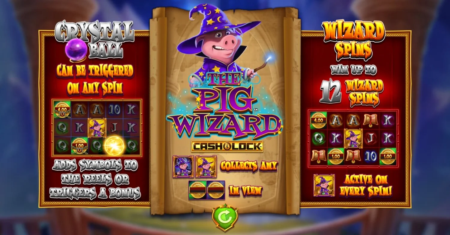The Pig Wizard Cash Lock slot win