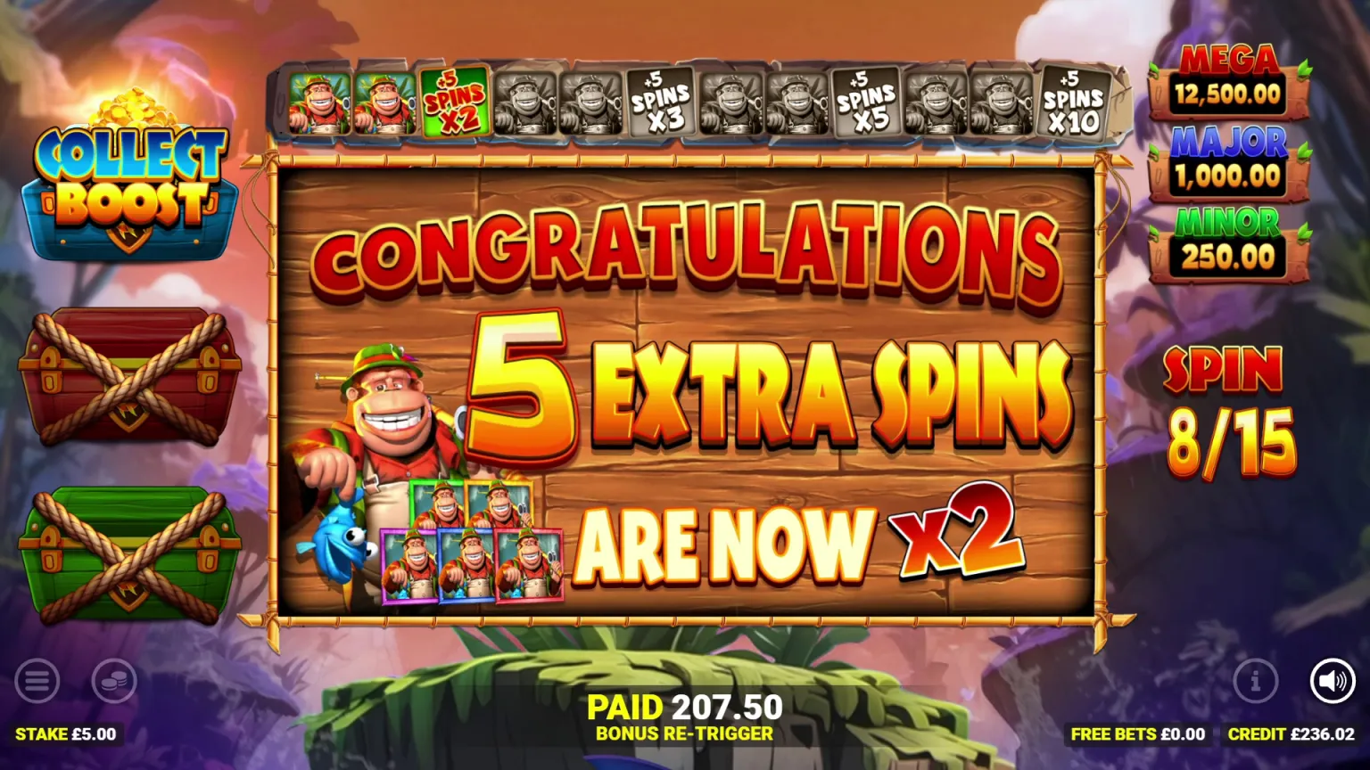 King Kong Splash free spins